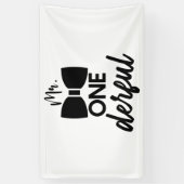 Banderoles M. ONEderful M. Wonderful Premier 1er anniversaire (Vertical)