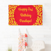 Banderoles Mac et Fromage Enfant 1er Anniversaire Parti Macar (En situation)