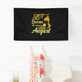 Banderoles Machine à sous Reine Août Anniversaire (En situation)