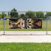 Banderoles Madame de mille épées (fractale tribale de désert) (En situation)