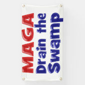 Banderoles MAGA Drainer le marais rouge bleu (Verticale)