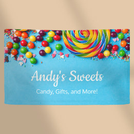 Banderoles Magasin de Bonbons Amusant et Coloré Entreprise de