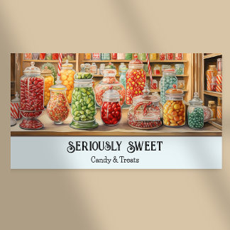 Banderoles Magasin de Bonbons Rétro Coloré Nostalgique