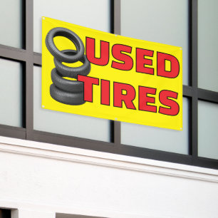 Banderoles Magasin de pneus auto Pneus usagés à vendre
