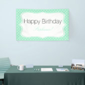 Banderoles Magic Mint et White Polka Dot Anniversaire (Salon professionnel)