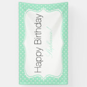 Banderoles Magic Mint et White Polka Dot Anniversaire (Vertical)