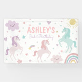Banderoles Magic Pastel Unicorn Rainbow Birthday Party (Horizontal)