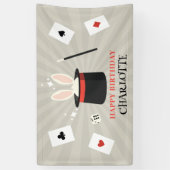 Banderoles Magicien Show Magicien Enfants Anniversaire Nom pe (Vertical)