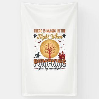 Banderoles Magie dans la Nuit Halloween Citrouilles Design Vi