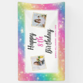 Banderoles Magique Arc-en-ciel Étincelles Anniversaire Photos (Vertical)