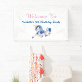 Banderoles Magique Unicorn Arc en ciel 5e fête d'anniversaire (En situation)