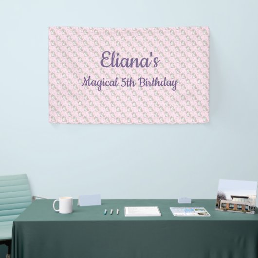 Banderoles Magique Unicorn Pastel Rainbow Anniversaire Party (Salon professionnel)