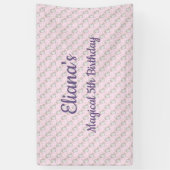 Banderoles Magique Unicorn Pastel Rainbow Anniversaire Party (Vertical)