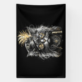 Banderoles Magnifique chat steampunk  (Verticale)