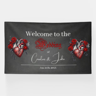 Banderoles Magnifique coeur victorien gothique