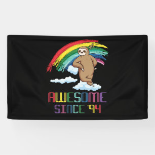 Banderoles Magnifique depuis 94 29e anniversaire Sloth Rainbo