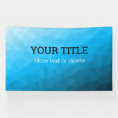 Banderoles Maillage géométrique cyclique bleu Triangle texte  (Horizontal)