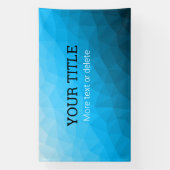 Banderoles Maillage géométrique cyclique bleu Triangle texte  (Verticale)
