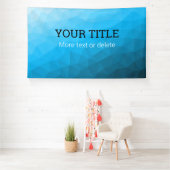 Banderoles Maillage géométrique cyclique bleu Triangle texte  (Insitu)