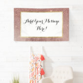 Banderoles Maille fascinante Girly de feuille d'or et de (En situation)