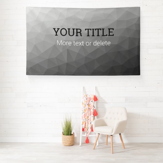 Banderoles Maille géométrique gris clair Triangle texte perso (Insitu)