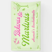 Banderoles Maillots et Martinis Soirée Bach Bienvenue (Vertical)