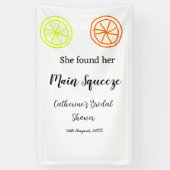 Banderoles Main Squeeze citron citron mariage ajouter nom d (Vertical)