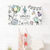 Banderoles Main tirée 1er anniversaire (En situation)