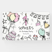 Banderoles Main tirée 1er anniversaire (Horizontal)