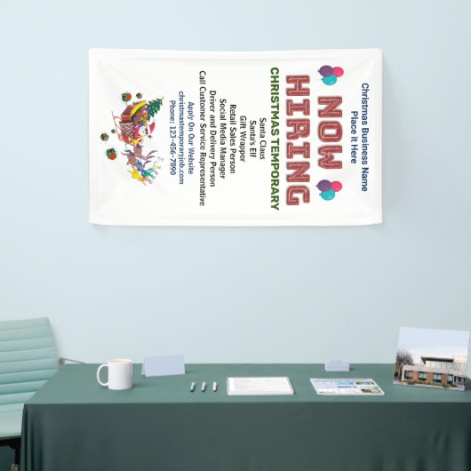 Banderoles Maintenant Embauche Aide Recherché Affaires Noël P (Salon professionnel)