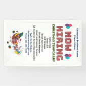 Banderoles Maintenant Embauche Aide Recherché Affaires Noël P (Horizontal)