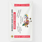 Banderoles Maintenant Embauche Aide Recherché Affaires Noël P (Vertical)