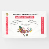 Banderoles Maintenant Embauche Aide Recherché Affaires Noël P (Horizontal)