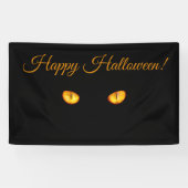 Banderoles Maintenant Il vous voit Chat noir Ajouter du texte (Horizontal)