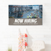 Banderoles MAINTENANT l'embauche week-end changements disponi (En situation)