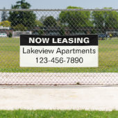 Banderoles Maintenant Location Appartement Noir & Blanc Nom d (En situation)