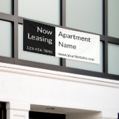 Banderoles Maintenant location Noir et Blanc Appartement Nom  (Bâtiment extérieur)