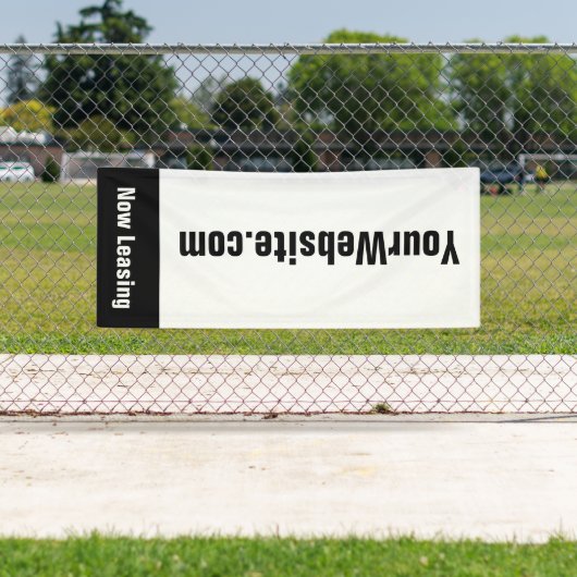 Banderoles Maintenant location site d'appartement noir et bla (En situation)