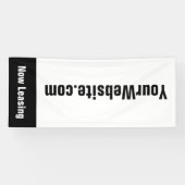 Banderoles Maintenant location site d'appartement noir et bla (Horizontal)