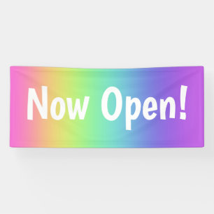 Banderoles Maintenant Ouvre ! Bandeau arc-en-ciel