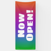 Banderoles Maintenant Ouvre ! Bandeau arc-en-ciel (Vertical)
