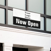 Banderoles Maintenant, ouvrez votre logo en noir et blanc ici (Bâtiment extérieur)