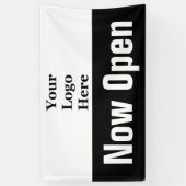 Banderoles Maintenant, ouvrez votre logo en noir et blanc ici (Vertical)