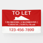 Banderoles Maison à louer par propriétaire (Horizontal)