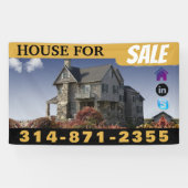 Banderoles Maison à vendre Black Gold (Horizontal)