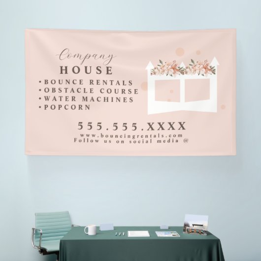 Banderoles Maison de Château Gonflable Blanc Location de Fête (Salon professionnel)