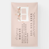 Banderoles Maison de Château Gonflable Blanc Location de Sall (Verticale)