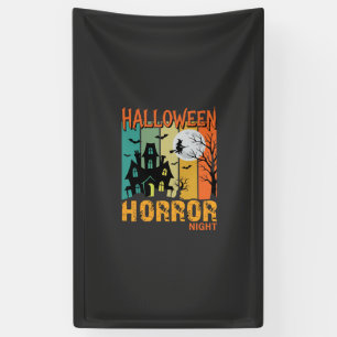 Banderoles Maison Hantée de la Nuit d'Horreur d'Halloween Vec