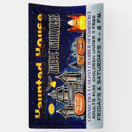 Banderoles Maison hantée d'Halloween (Vertical)