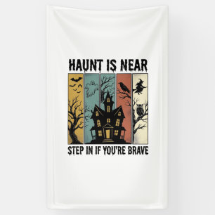 Banderoles Maison hantée Halloween Gravure vintage Création e